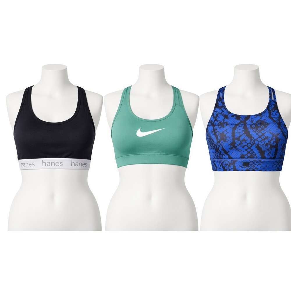 Nike green L‎ /Fila blue M /Hanes black XL Sports top Bundle 3pk  NWT